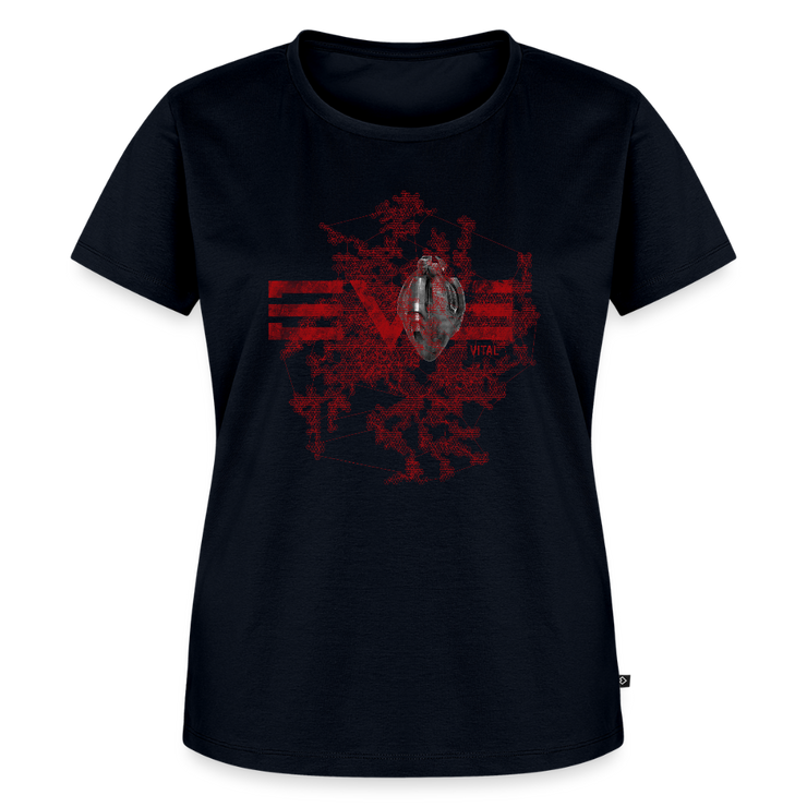 EVE Heart Slim Cut T-Shirt - navy