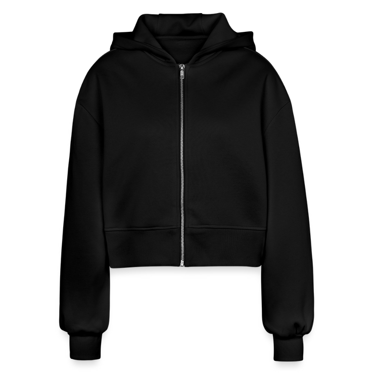 EVE Faction Women’s Oversized Cropped Hooded Jacket - black