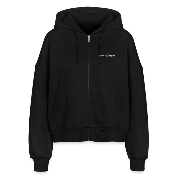Catalyst Boxy Women’s Organic Zip Hoodie - black