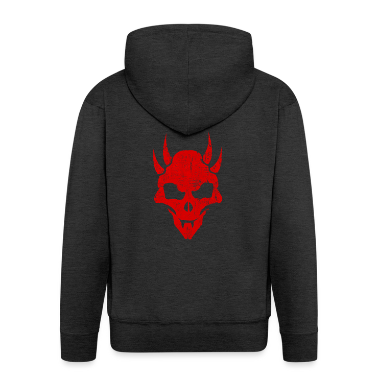 Blood Raiders Grunge Hoodie - charcoal grey