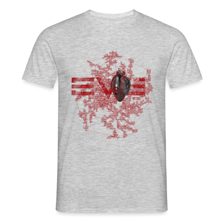 EVE Heart Classic Cut T-Shirt - heather grey