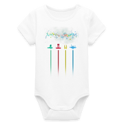 Noel Ships Short-Sleeved Baby Bodysuit - white