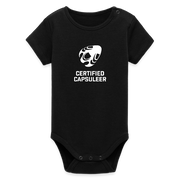 Certified Capsuleer Short-Sleeved Baby Bodysuit - black