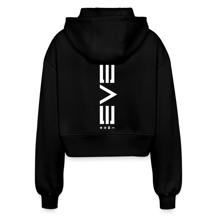 EVE Faction Women’s Oversized Cropped Hooded Jacket - black