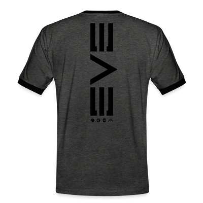 EVE Faction Unisex Ringer Shirt - charcoal/black