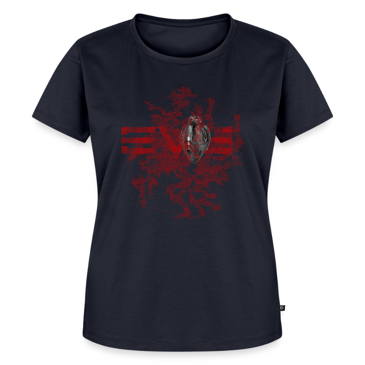 EVE Heart Slim Cut T-Shirt - navy