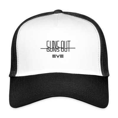 Sun's Out, Gun's Out Trucker Hat - white/black