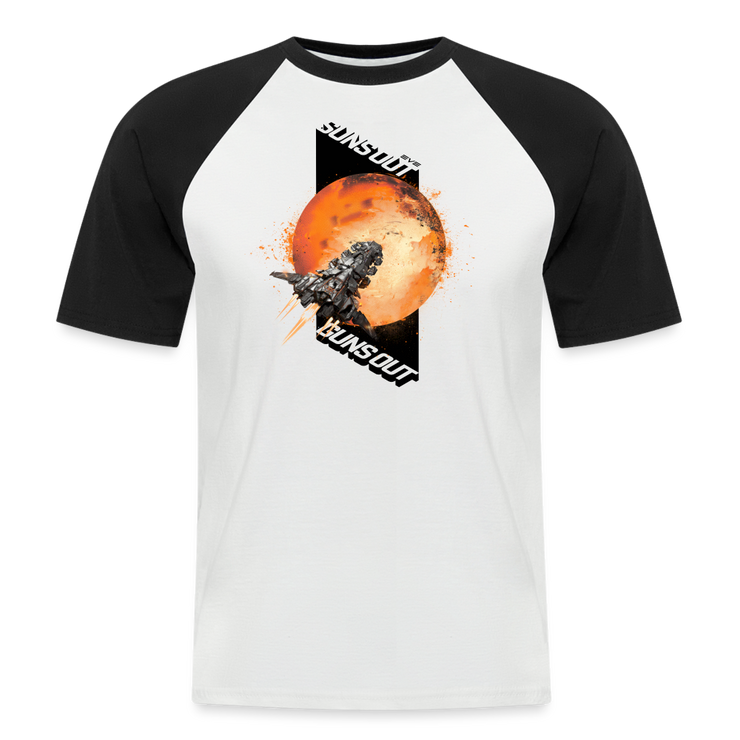 Sun's Out, Gun's Out Unisex Baseball T-Shirt - white/black