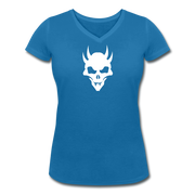 Blood Raiders V-Neck T-Shirt - peacock-blue